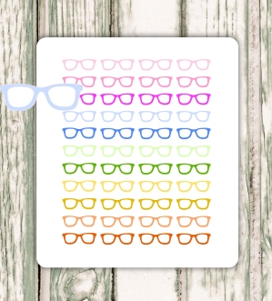 Eyeglasses Planner Stickers